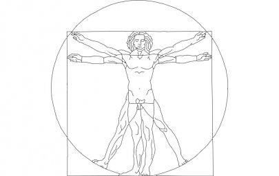 Скачать dxf - Витрувианский человек леонардо да винчи витрувианский человек стилизованный