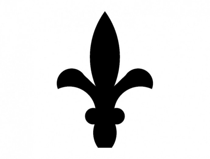 Скачать dxf - Геральдическая лилия значок французская геральдическая лилия геральдическая лилия