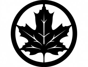 Скачать dxf - Кленовый лист эмблема листья кленовый лист кленовый лист