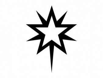 Скачать dxf - Трафарет звезды звезда контур звезда для вырезания символ
