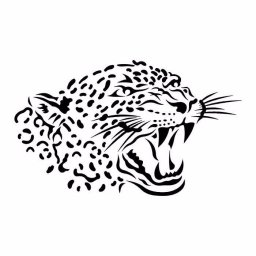 Трафарет леопарда ягуар тату эскизы тату ягуар леопард векторный рисунок
