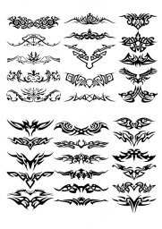 Горизонтальные татуировки векторные тату дизайн татуировок татуировки узоры татуировок