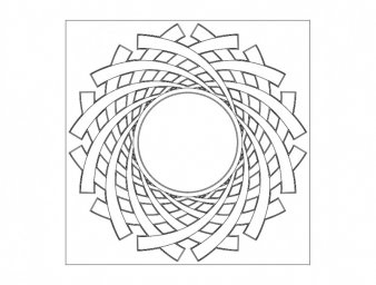 Скачать dxf - Мандала узор мандала благополучия трафареты круговой орнамент кельт
