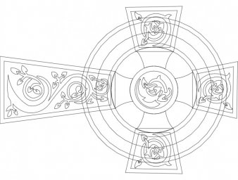 Скачать dxf - Мандала трафарет мандалы для раскрашивания геометрия мандала дуккар