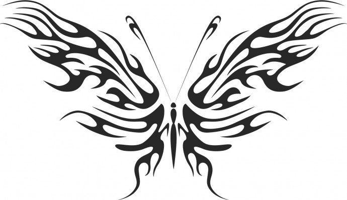 Скачать dxf - Трайбл бабочка бабочки векторные вектор трайбл бабочки бабочка