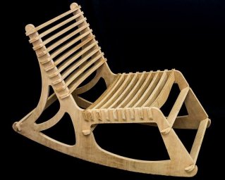 Скачать dxf - Кресло качалка из фанеры параметрическое кресло качалка кресло