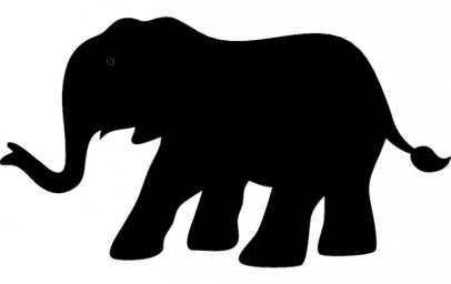 Скачать dxf - Черный силуэт слона силуэт слон слон силуэт логотип