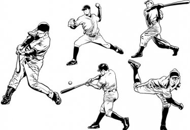 Бейсбол черно белые бейсболист рисунок эскиз бейсболиста бейсбол удар