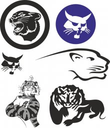 Логотип тигра логотип животные векторные шаблоны векторные наклейки на авто