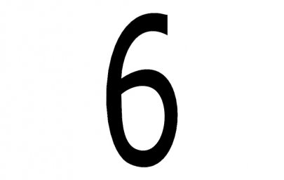 Скачать dxf - Цифра 6 черная цифра 6 число чёрная цифра