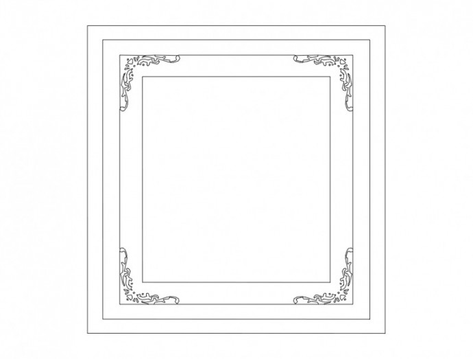 Скачать dxf - Рамка декоративные рамки рамка рисование белая рамка белая