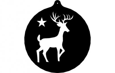 Скачать dxf - Силуэт оленя новогоднего для вырезания олень олень силуэт