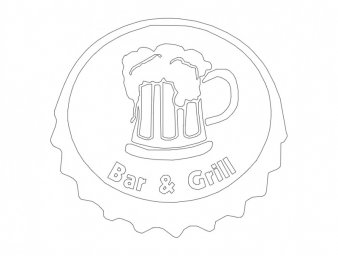 Скачать dxf - Эмблемы значок пива пиво раскраска эмблема пиво для
