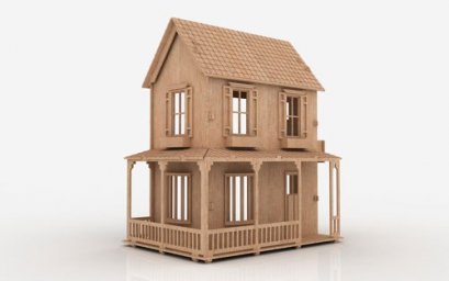 Скачать dxf - Деревянный кукольный домик кукольный домик деревянный кукольный домик