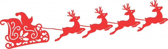 Скачать dxf - Новогодние красные олени трафарет новогодний олень оленья упряжка