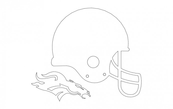 Скачать dxf - Шлем шаблон силуэт каска, чертеж шлем разукрашка шлем