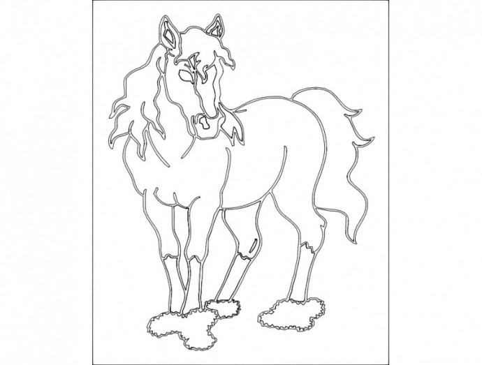Скачать dxf - Раскраска лошадка раскраска лошадь лошади раскраски спирит лошади