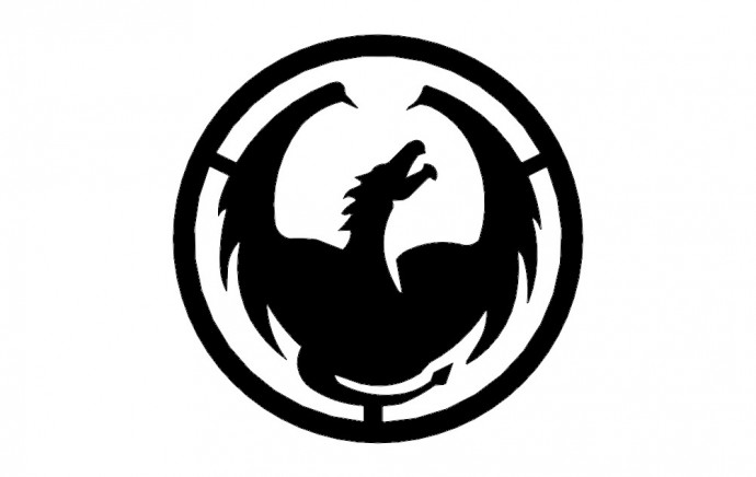 Скачать dxf - Эмблема дракона силуэт эмблемы дракона эмблемы гильдии драконов