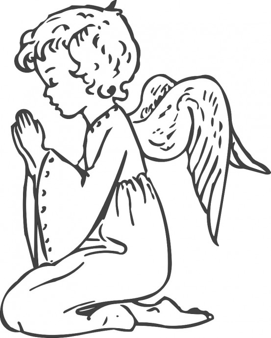 Скачать dxf - Ангелочек раскраска ангел хранитель раскраска молящийся ангелочек раскраски