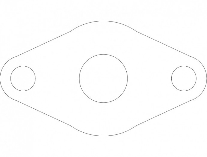 Скачать dxf - Прокладка егр внутренний диаметр 25 мм заглушка egr