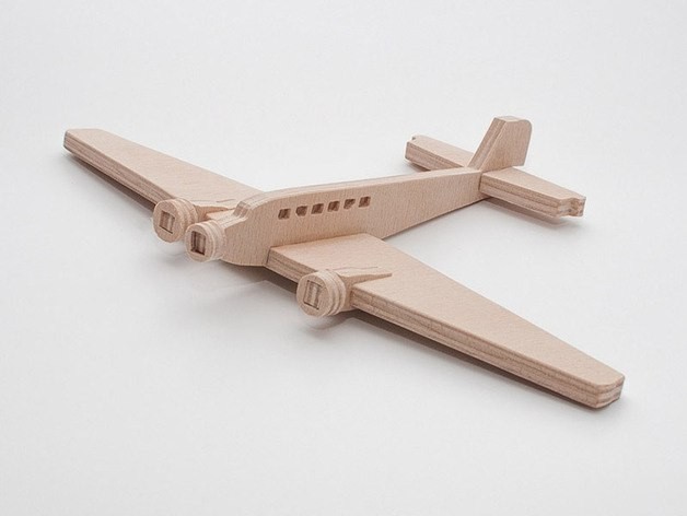 Скачать dxf - Деревянный самолетик резка деревянный самолет игрушка деревянные военные