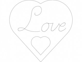 Скачать dxf - Валентинки шаблоны сердечек валентинок с рисунком сердце пазл