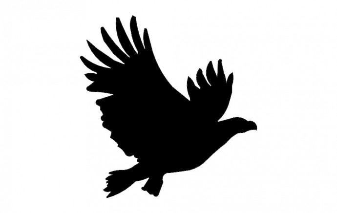 Скачать dxf - Ворон черный силуэт птица силуэт силуэты птиц орел