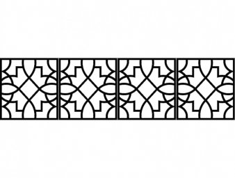 Скачать dxf - Орнамент готика орнамент бордюр садовые ограждения узоры орнамент