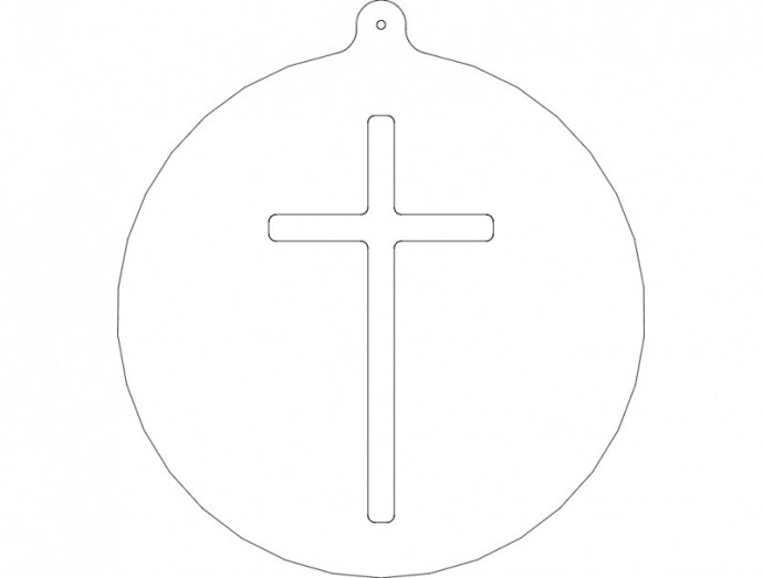 Скачать dxf - Шаблон плюс иконки крест круглая болванка с крестом
