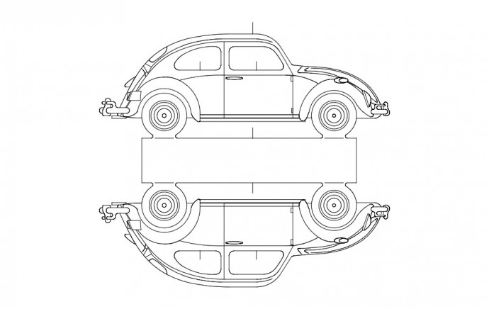 Скачать dxf - Рисунок автомобиля раскраска автомобиль фольксваген жук раскраски автомобили