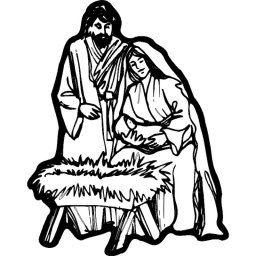 Скачать dxf - Иллюстрация религиозное искусство мария и иосиф раскраска библейский
