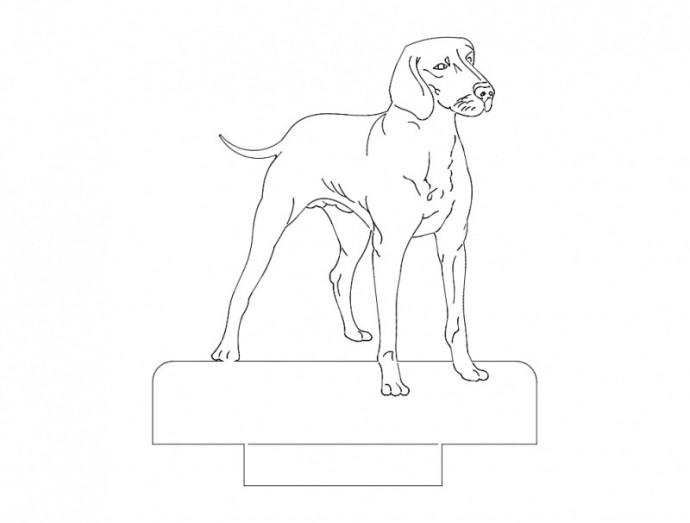 Скачать dxf - Контур собаки собака раскраска раскраска для детей собака