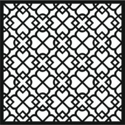 Скачать dxf - Марокканская решетка узоры трафарет черно белый арабский орнамент