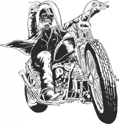 Скелет на мотоцикле эскиз байкер вектор байкерские иллюстрации иллюстрация байкер
