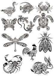 Животные орнаменты насекомые стилизованные насекомые насекомые узор орнаменты и узоры