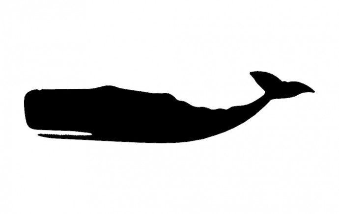 Скачать dxf - Кит черный силуэт кит контур силуэт кашалот клипарт