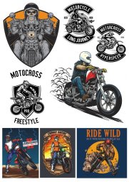 Мотоциклы байкеров символы мотоциклистов байкеры мотоцикл принты с мотоциклами