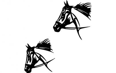 Скачать dxf - Силуэт лошади символ лошади лошадь в профиль в