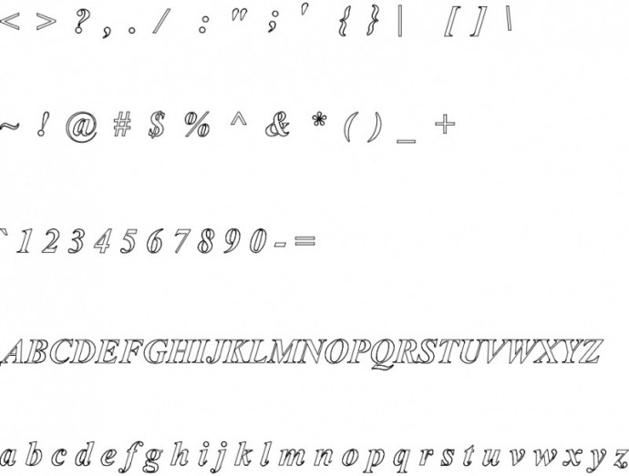 Скачать dxf - Каллиграфия буквы страница с текстом шрифт каллиграфия рукописный