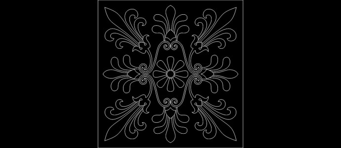 Скачать dxf - Узоры красивые узоры орнамент цветочный узор кружевной орнамент