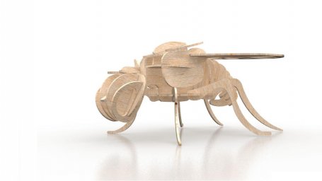 Скачать dxf - Деревянный конструктор 3d пчела деревянные модели деревянный конструктор