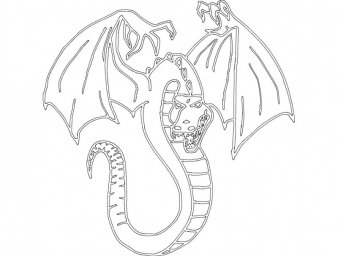 Скачать dxf - Раскраска дракон разукрашка дракон дракон раскраска для детей