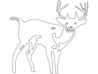Скачать dxf - Раскраска олень новогодние раскраски олень олень для срисовки
