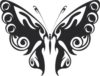 Скачать dxf - Трайбл бабочка векторные бабочки бабочка татуировка трафарет бабочка