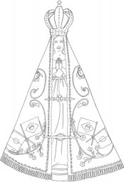 Рисунок silhouette nossa senhora aparecida silhouette nossa senhora