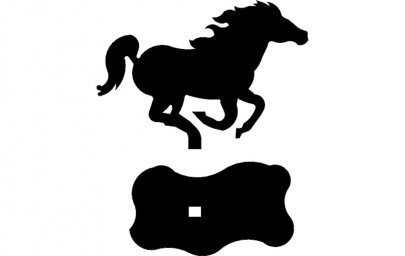 Скачать dxf - Силуэт лошади бегущая лошадь силуэт для трафарета лошадь