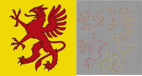 Скачать dxf - Дракон геральдика геральдика грифон герб ливерпульский герб векторный