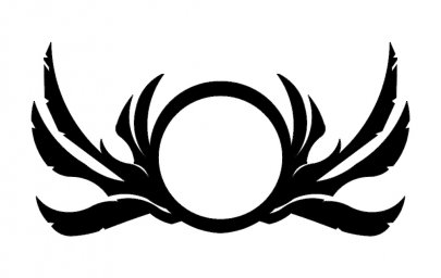 Скачать dxf - Трафарет лотос рисунок символ лотоса рога силуэт эскизы