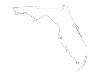 Скачать dxf - Флорида контур флорида контур на карте флорида карта