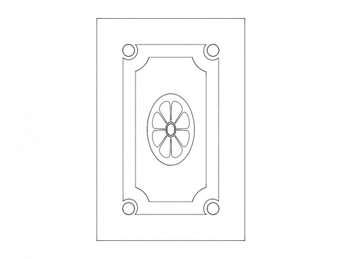 Скачать dxf - Узор на дверь dxf орнамент door design dxf